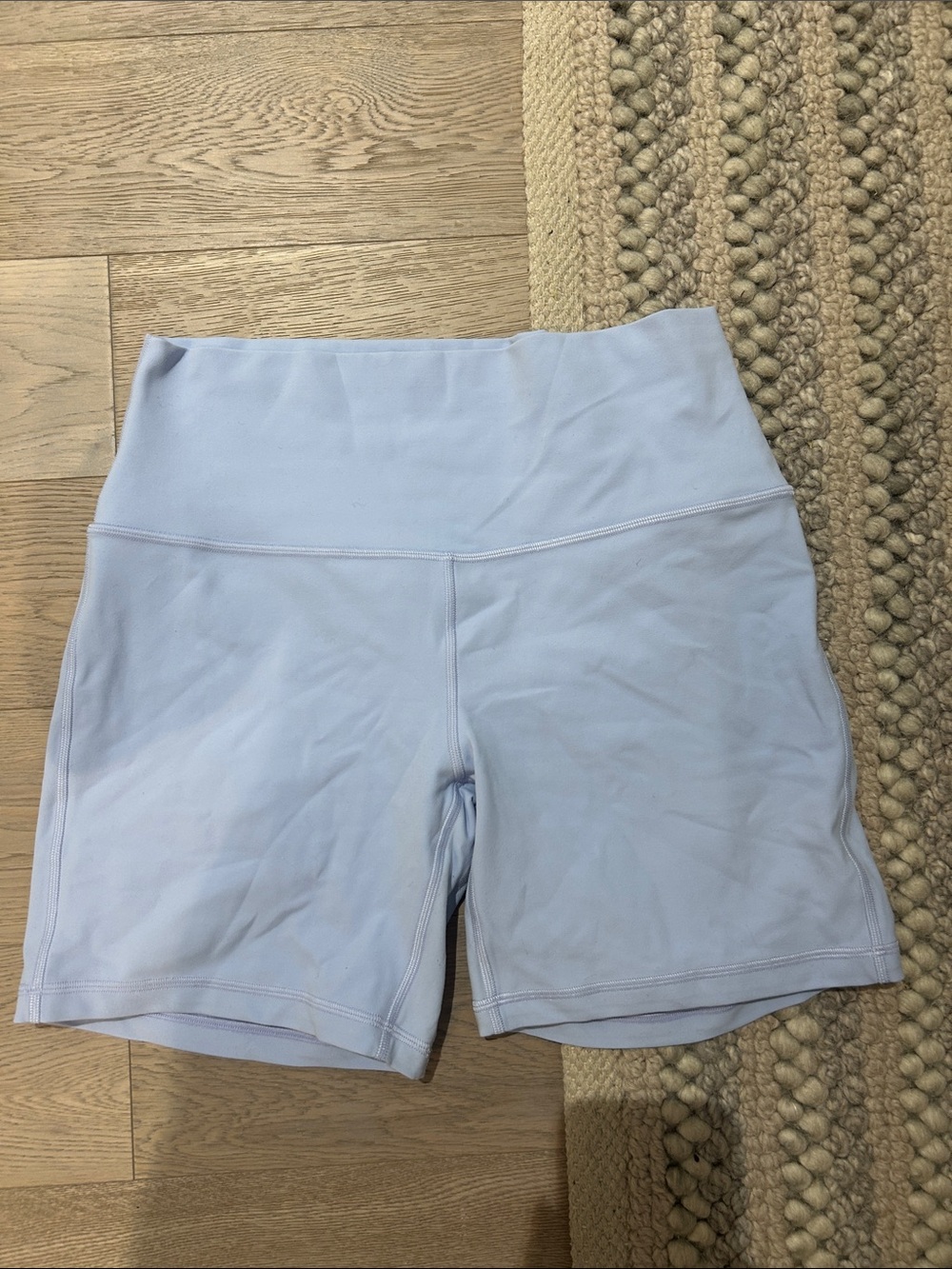 lululemon athletica Light Blue High-Waist Bike Shorts